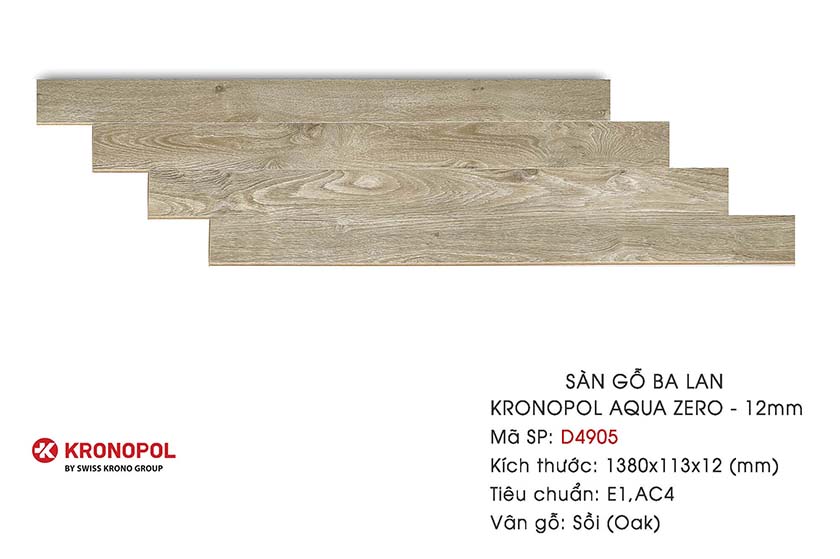 Sàn gỗ Kronopol Aqua Zero D4905 12mm